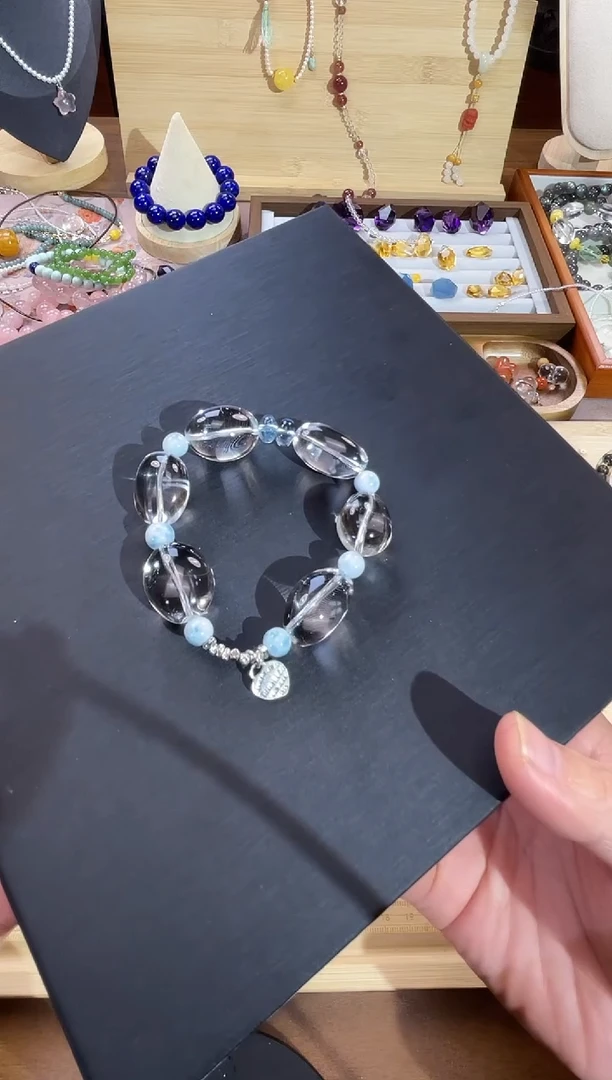 未镶嵌手串水晶鸡**糖【原创】屿光.云间海天然白水晶