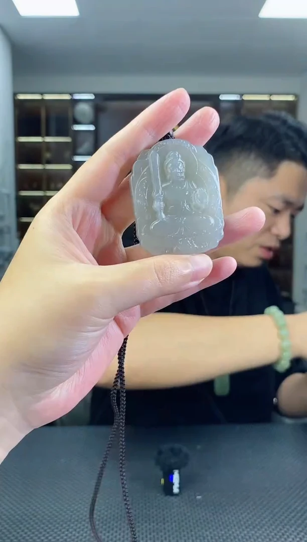 颈饰未镶嵌和田玉不动明王清货3