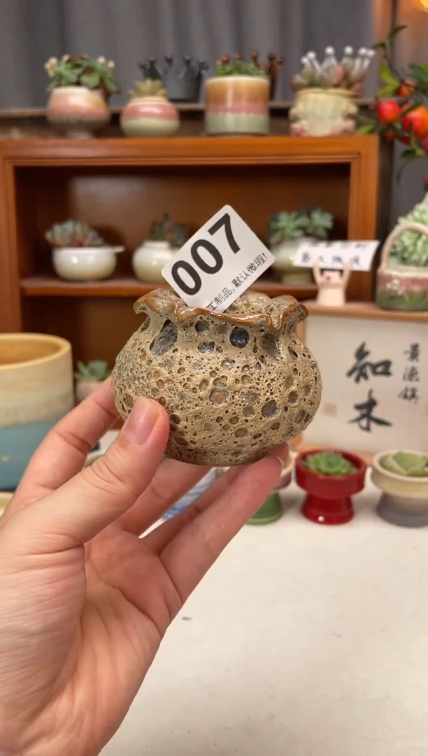 瓷片007知木小芳花盆