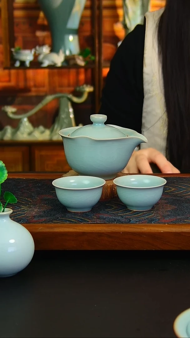 瓷片仿古釉逍遥快客套，