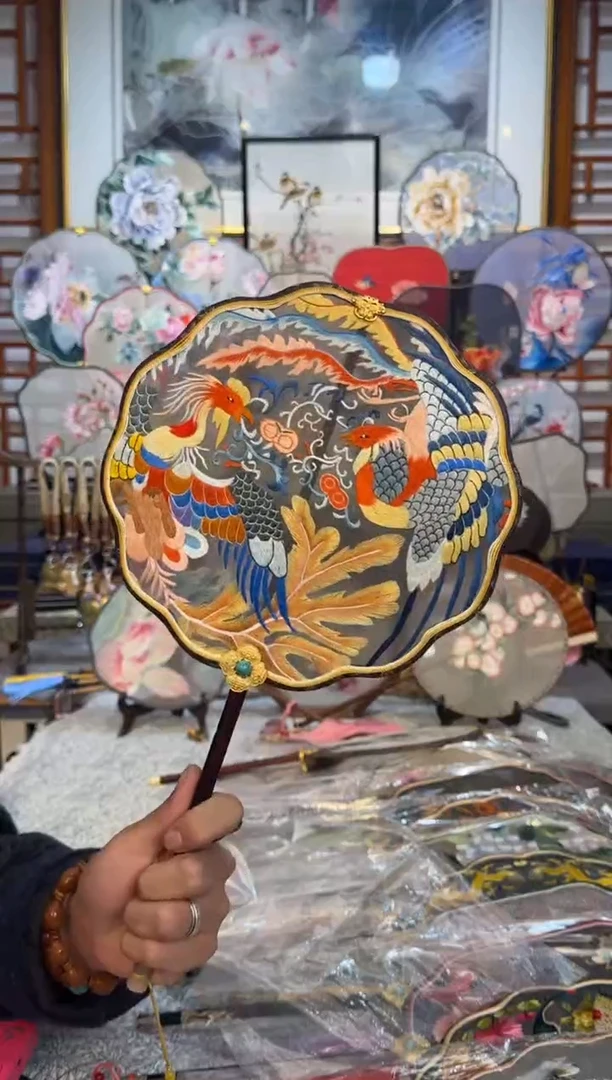 扇子纯手工苏绣团扇