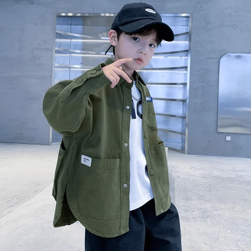 儿童装男童秋装外套2025新款春秋款帅气中大童男孩炸街春季洋气潮