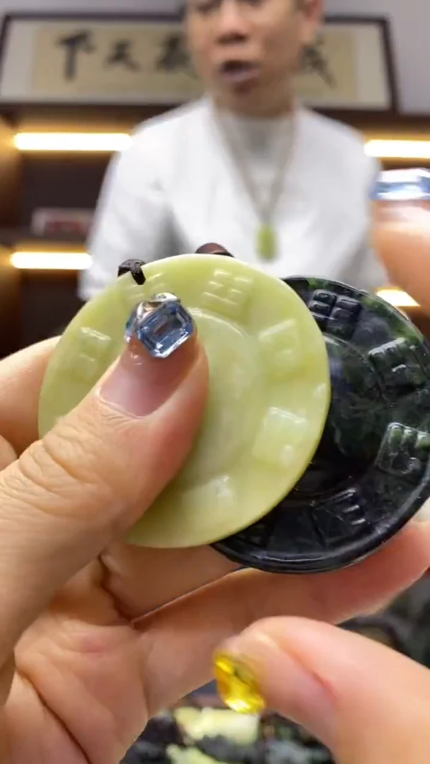 未镶嵌岫玉挂件发2