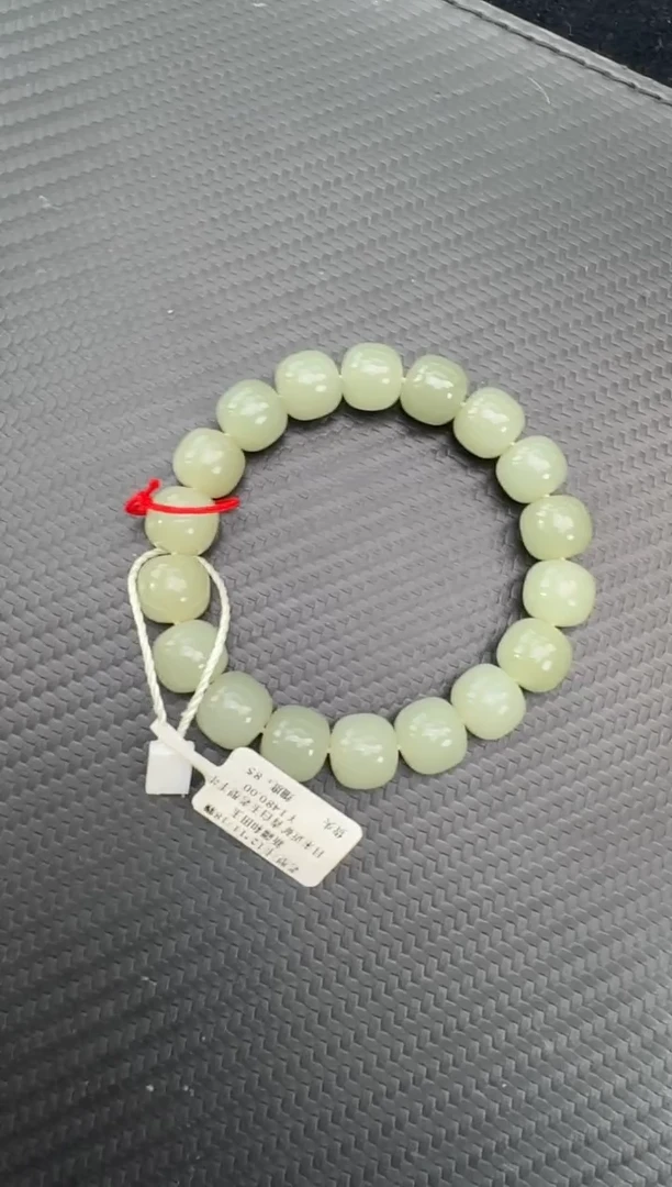 未镶嵌手串和田玉且末近矿微色差卡12老型手串确认返80米