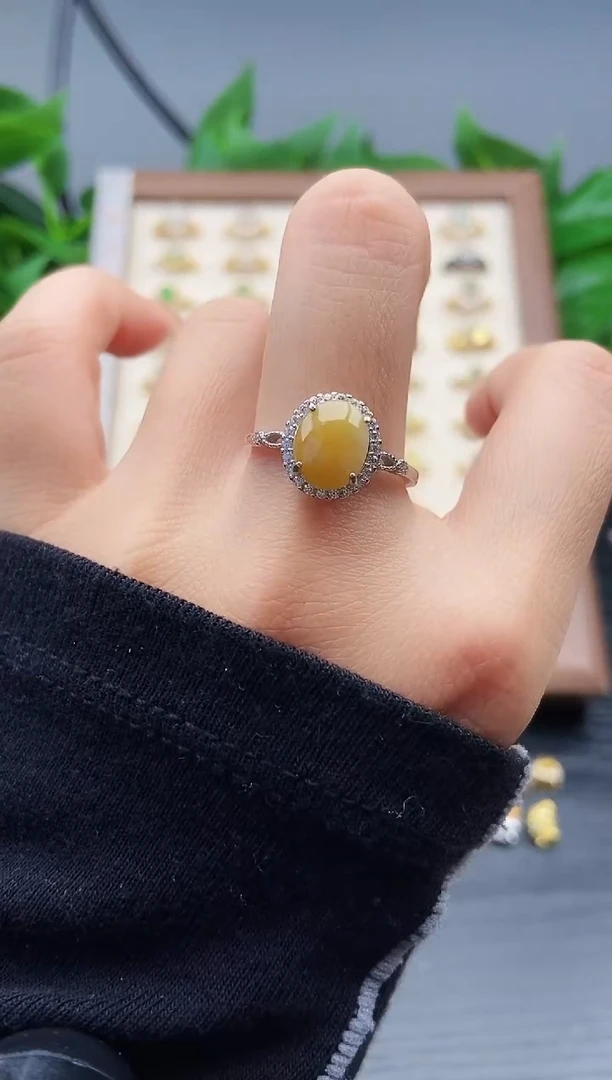 银S925镶嵌戒指翡翠12