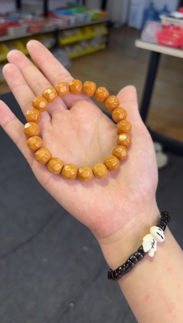 菩提根/象牙果吊坠 11mm猴头金标单圈