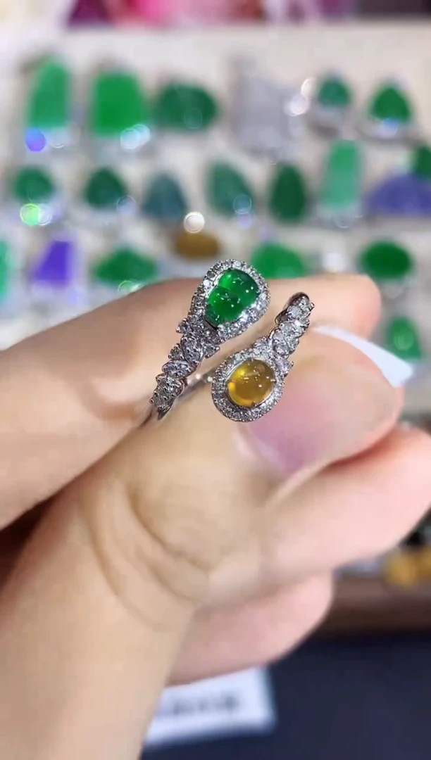 18K金镶嵌戒指翡翠C29