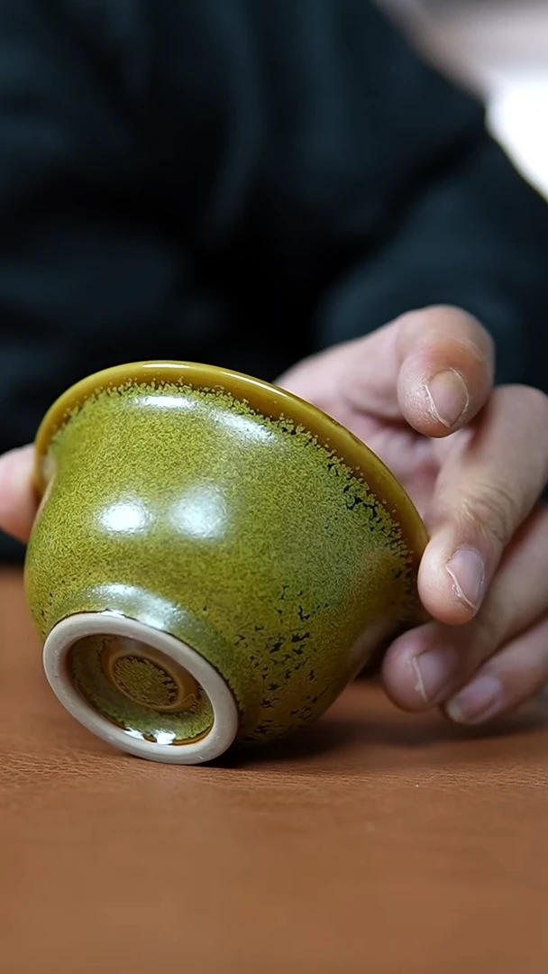 瓷片茶叶沫厚胎压手杯一级