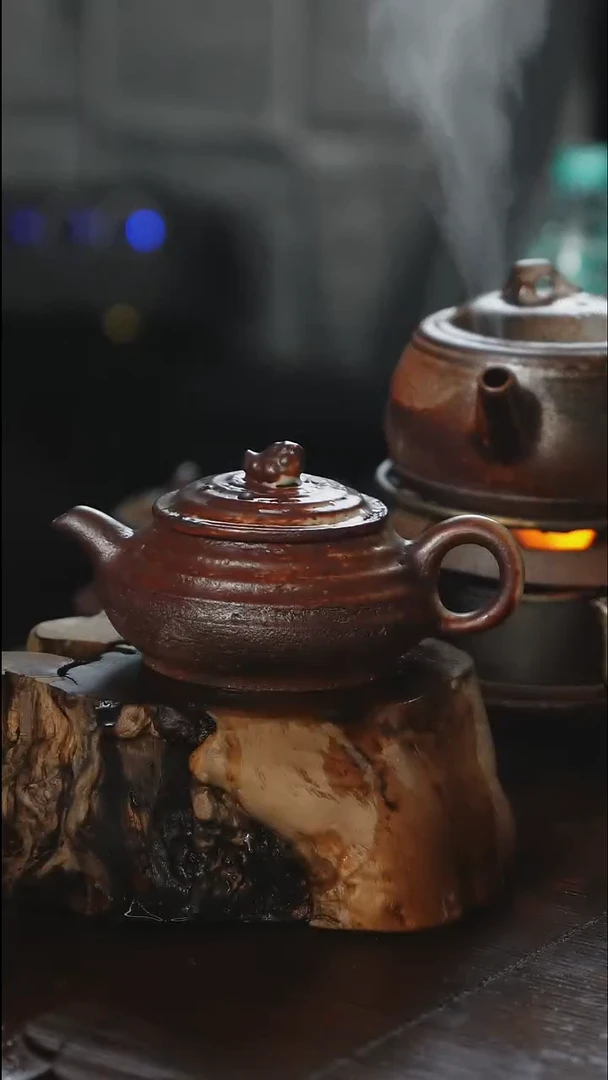紫砂全手工明炉壶