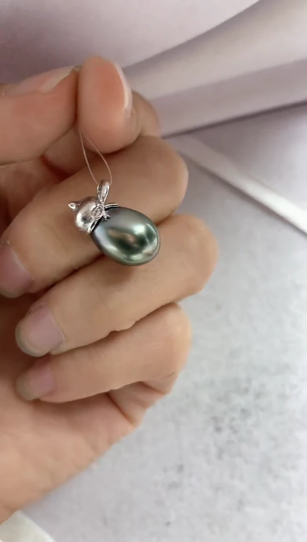 【闪购商品】海水珍珠吊坠(不含链)银S925镶嵌吊坠