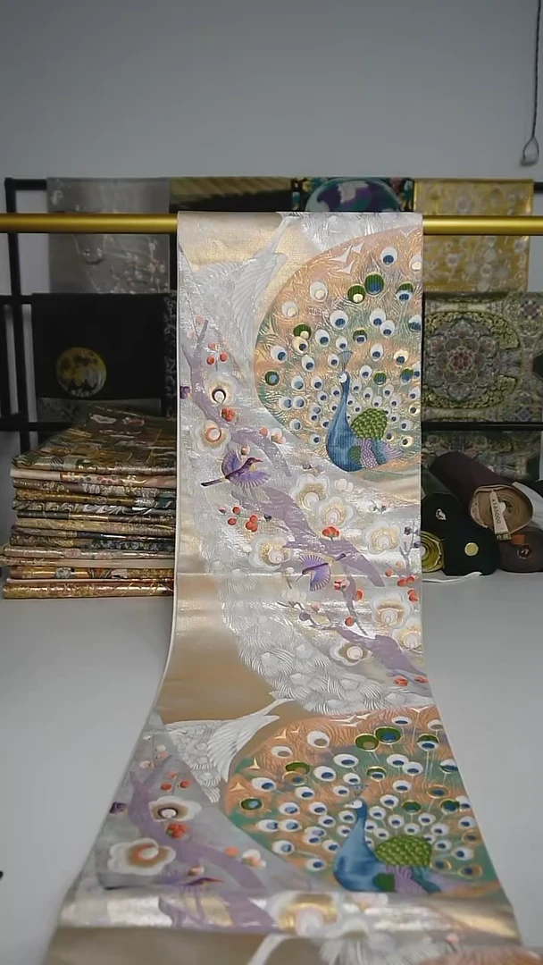 【闪购商品】织绣55 六通孔雀花卉