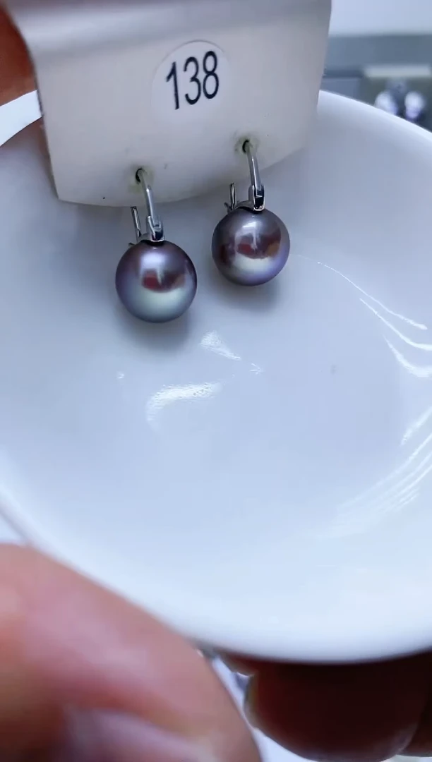 【闪购商品】淡水珍珠耳饰银S925镶嵌138