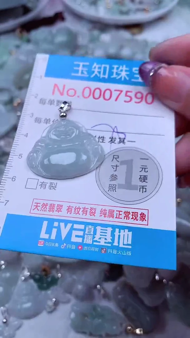 翡翠未镶嵌吊坠(不含链)7590