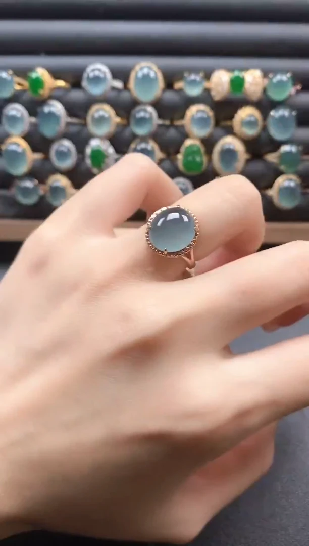 银S925镶嵌戒指翡翠51151