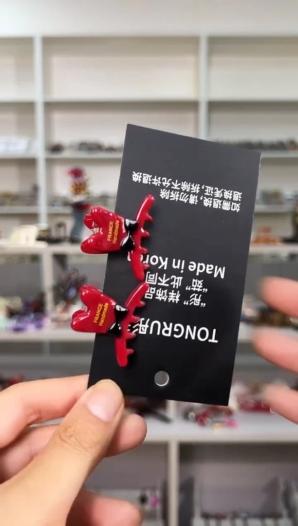 醋酸非金属韩国醋酸品牌发饰4cm小猫耳朵刘海小抓夹一对