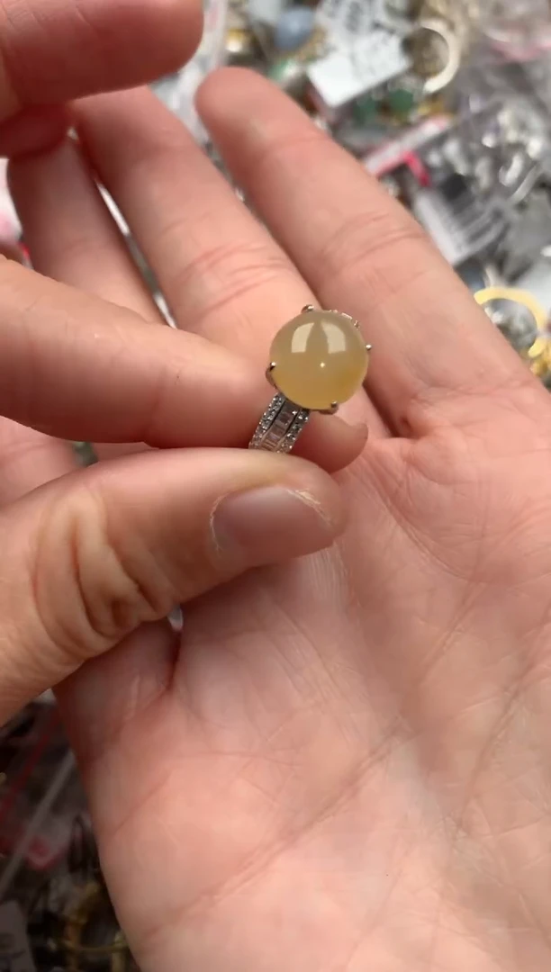 银S925镶嵌戒指翡翠333----8