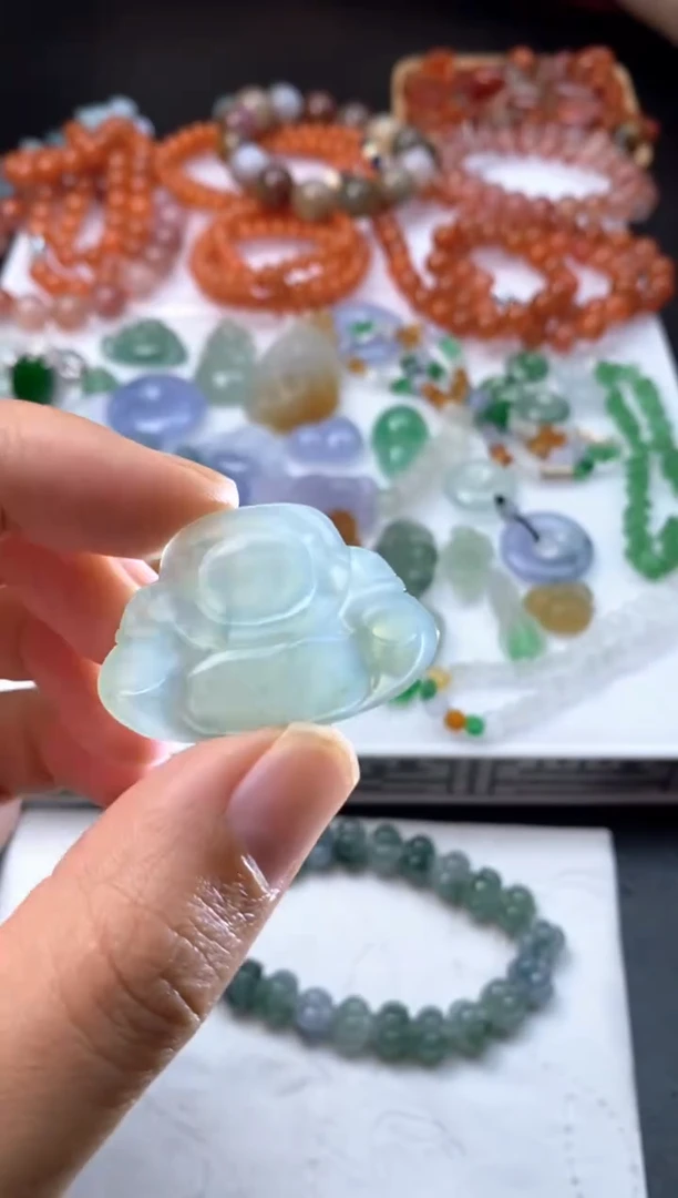 定制翡翠未镶嵌翡翠毛货发货发一个