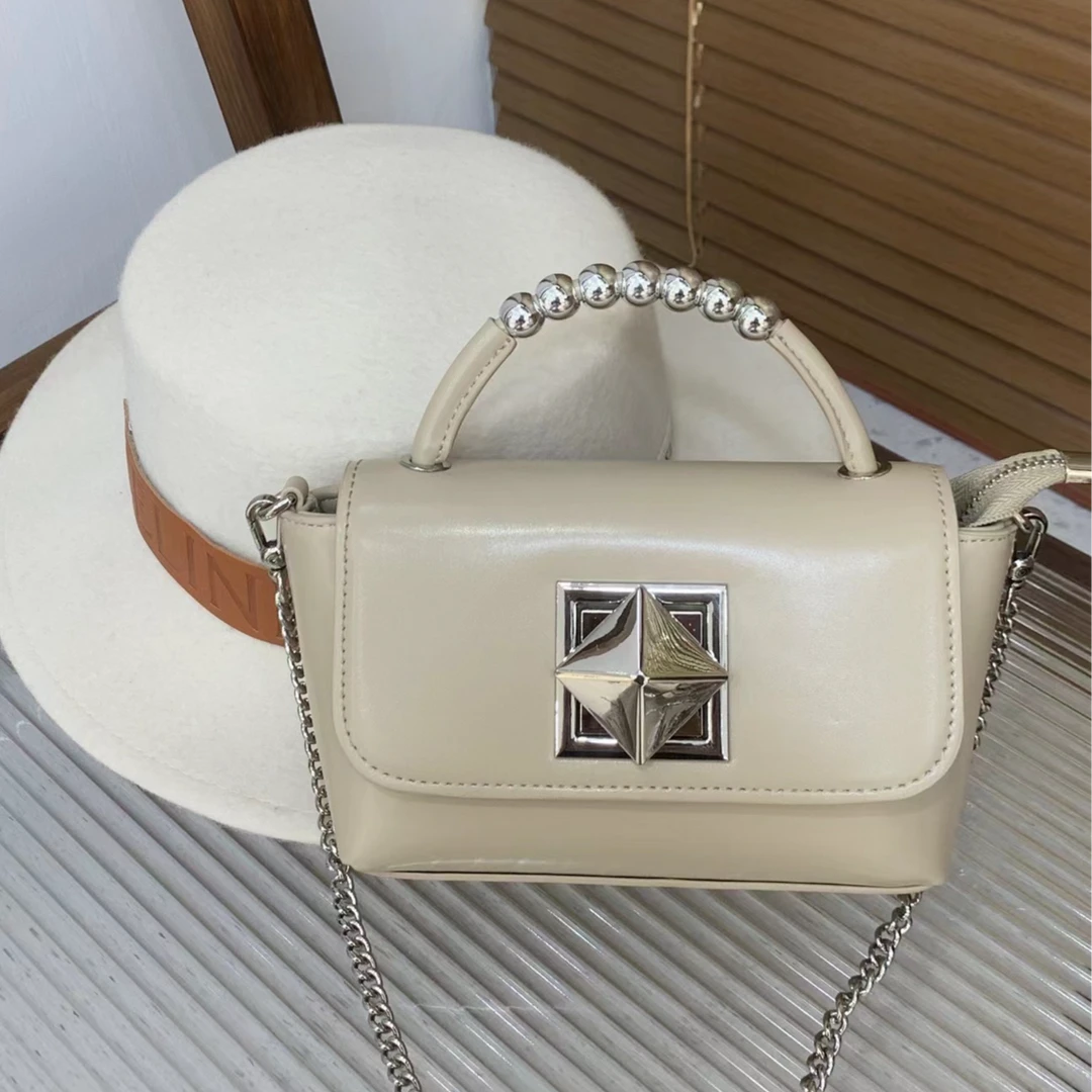 【芝麻集】BD-9928-杏色RAIN.CUN夏季新款腋下斜跨轻奢女包