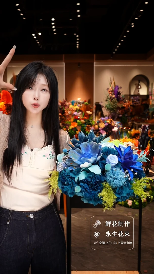 手工艺品琉璃手工花器花束空运包邮送货上门-以图片为准