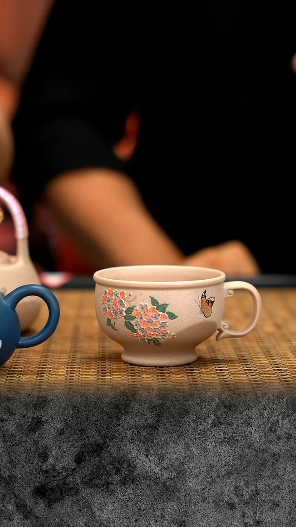 紫砂 宜兴紫砂 IF  逸香杯 绣球花