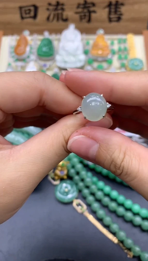 【闪购商品】翡翠18K金镶嵌戒指182-中国好珍宝