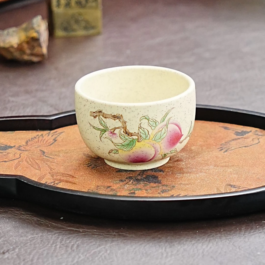 2876寿桃主人杯宜兴原矿紫砂寿桃主人杯