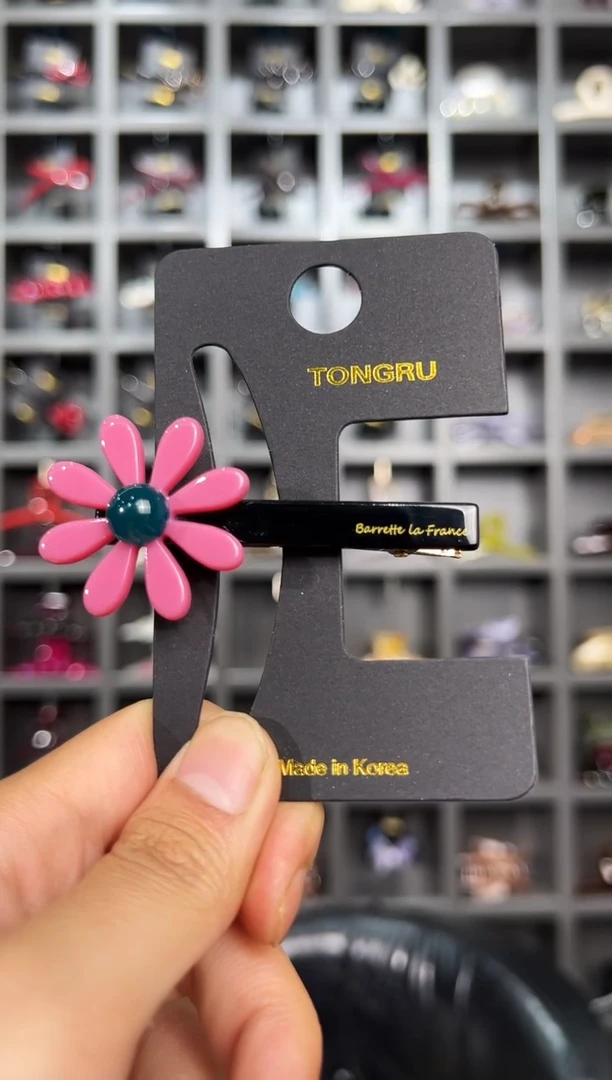 醋酸非金属韩国醋酸品牌发饰小雏菊鸭嘴边夹一支