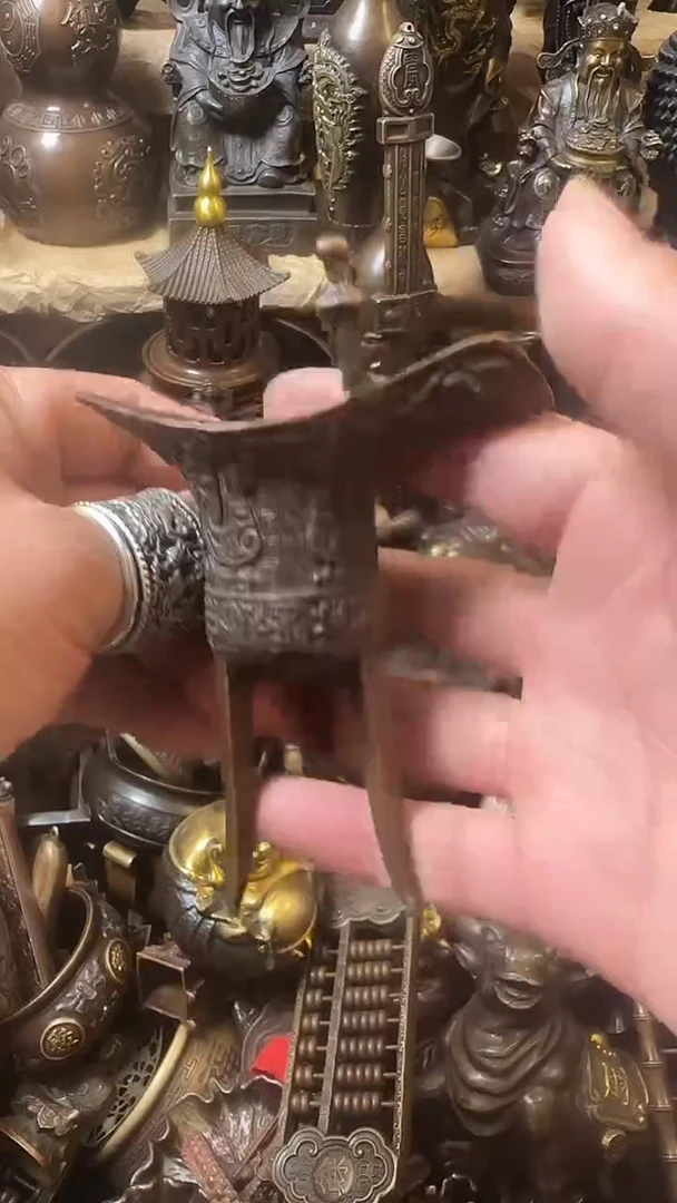 青铜摆件文房四宝