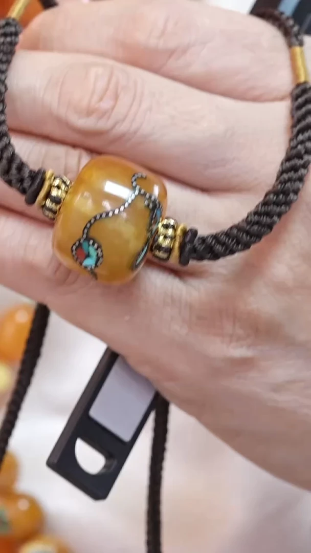 蜜蜡颈饰未镶嵌9851天然蜜蜡珠宝奇石云端妖孽全部保真