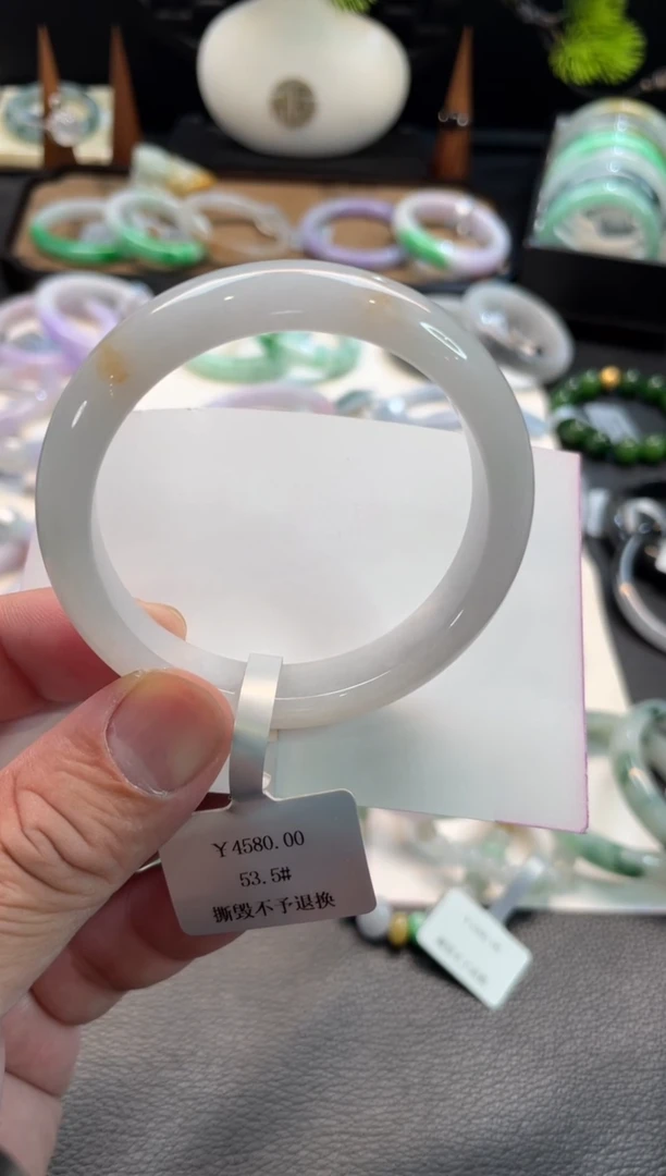 未镶嵌手镯翡翠127号 53正圈