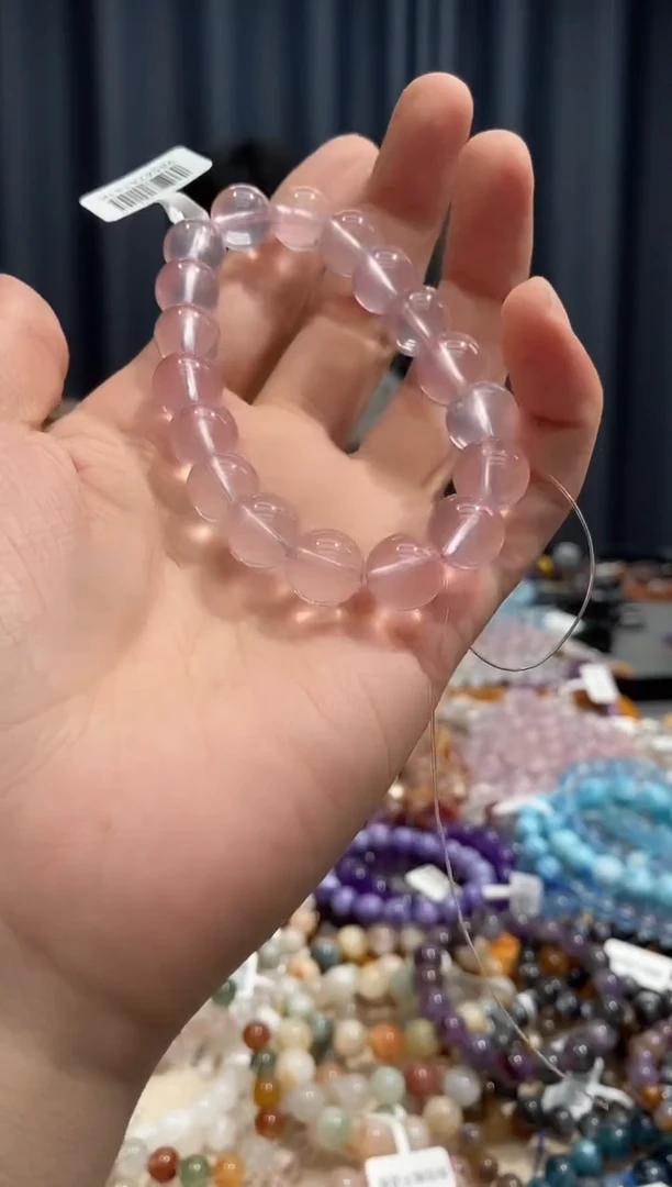 未镶嵌手链水晶粉水晶