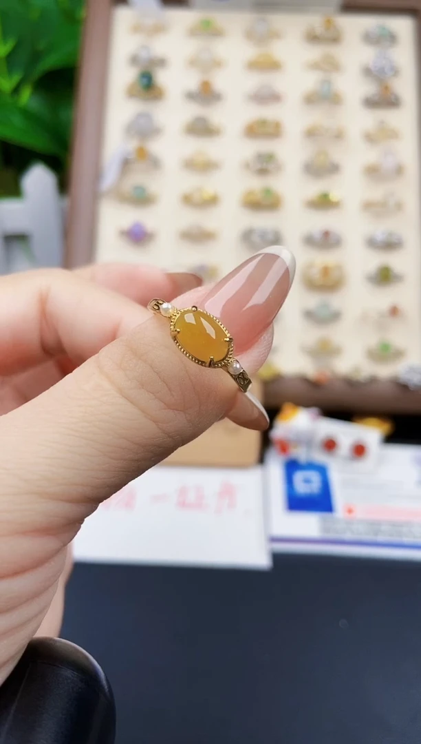 银S925镶嵌戒指翡翠12
