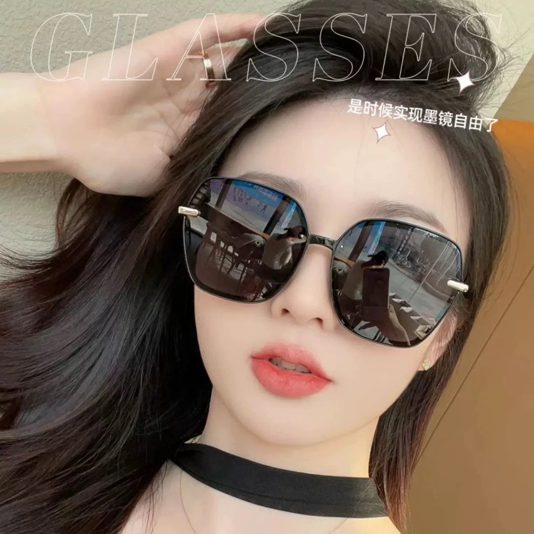 大框方圆脸墨镜女新款高级感显脸小防紫外线防晒偏光太阳眼镜8175