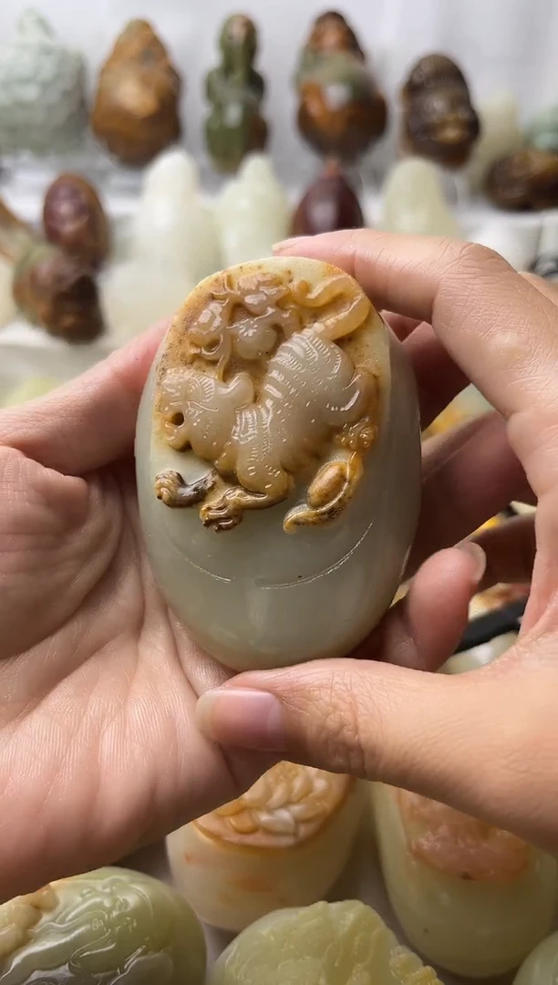 石材方解石棉纹正常不退换虎微瑕