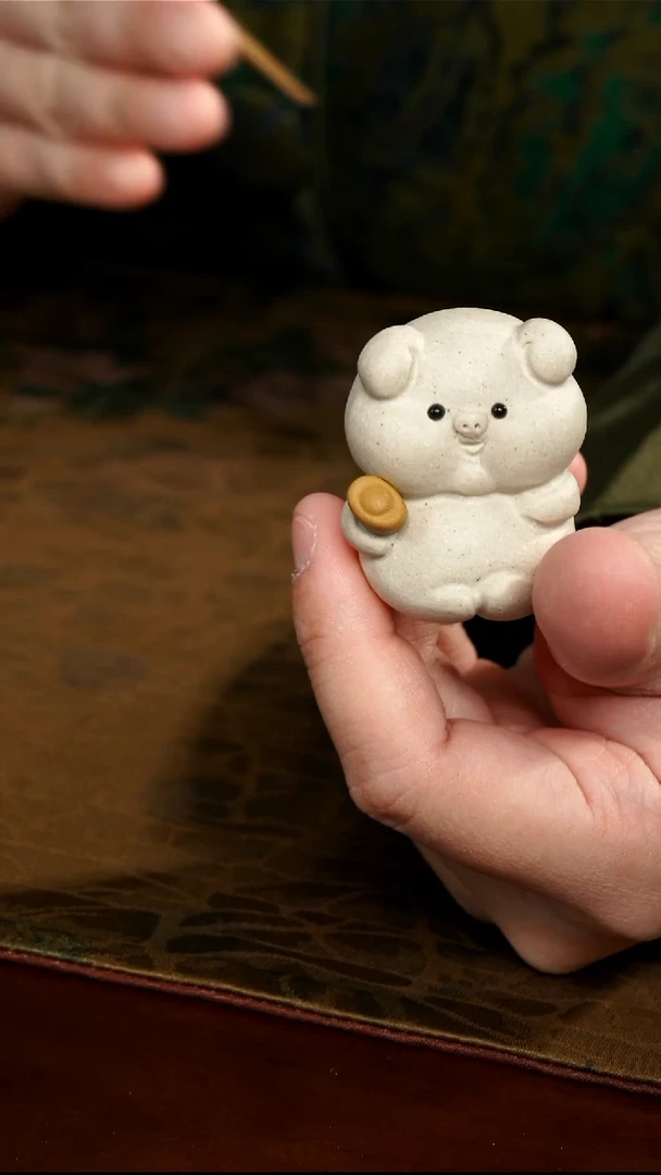 茶壶紫砂元宝猪茶宠