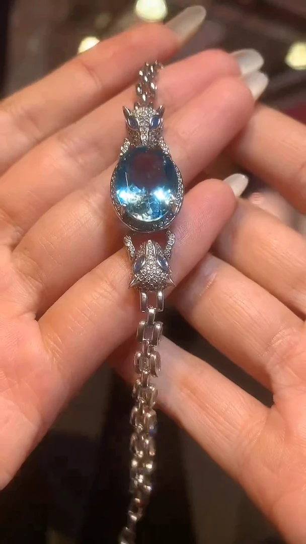 银S925镶嵌托帕石手链【宝石世家严选】