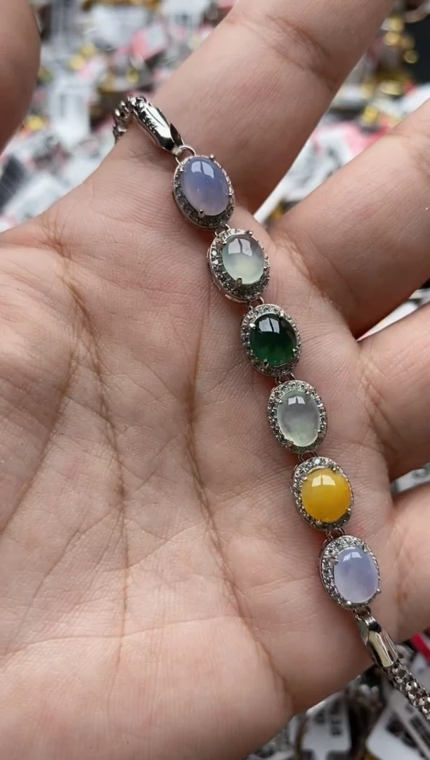 【闪购商品】翡翠戒指银S925镶嵌6666---4