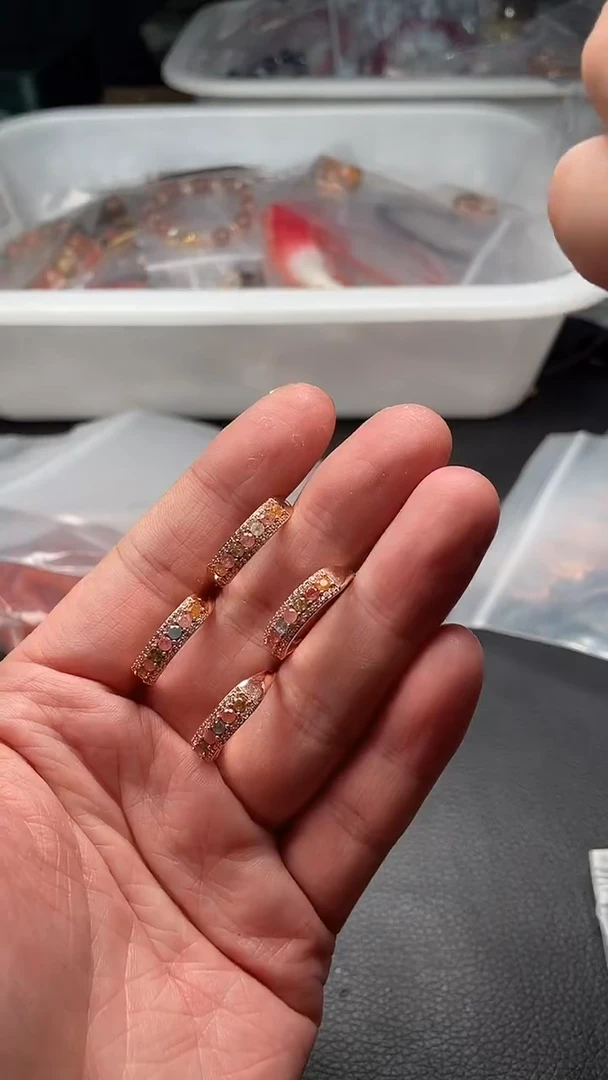 碧玺戒指未镶嵌多样性发货拍一发一