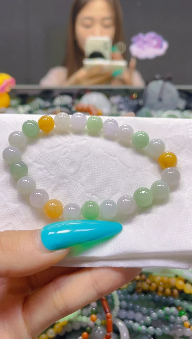 颈饰未镶嵌翡翠8MM/U/翡翠A货，一件也是批发价