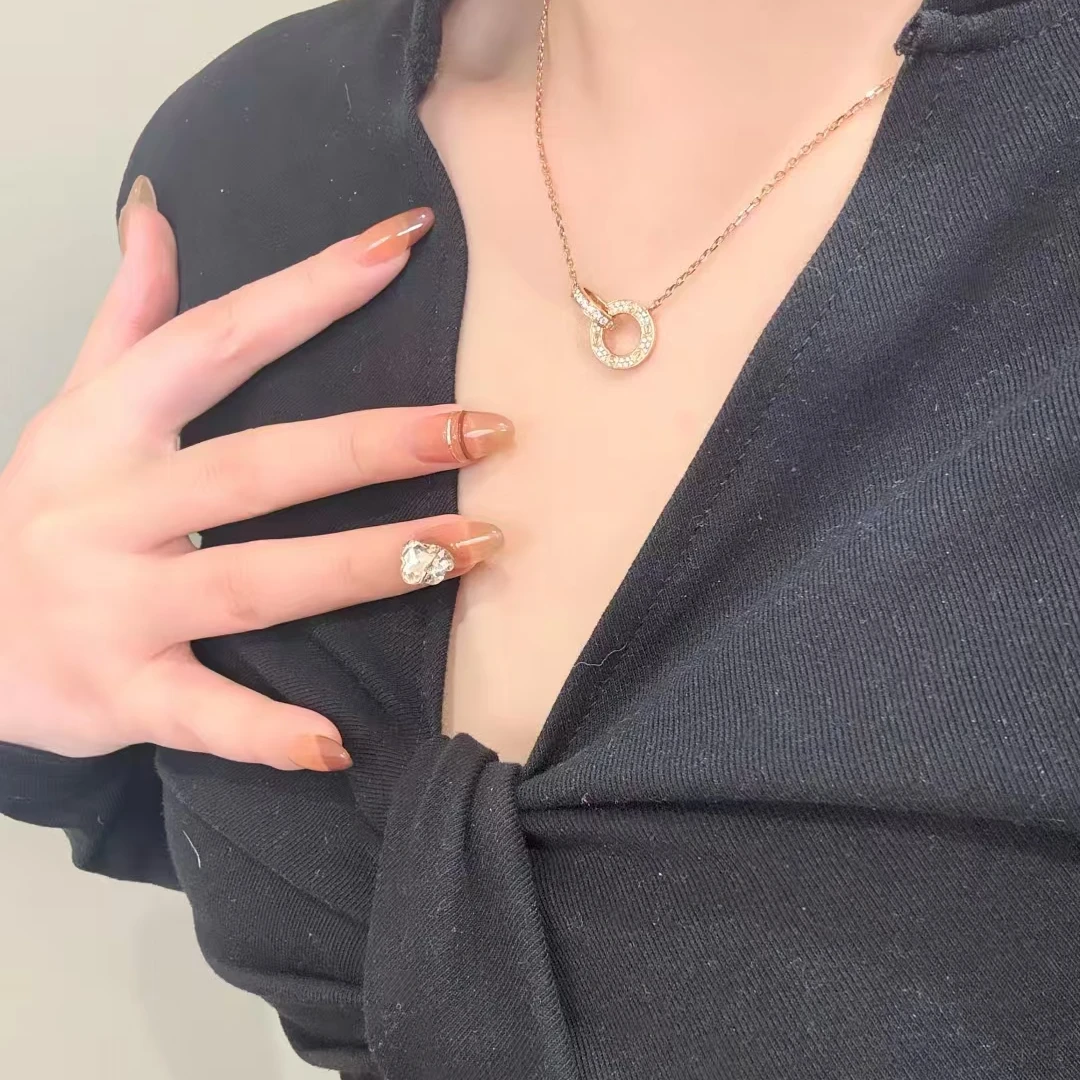 铜合金项链 LOVE环环相扣项链 024