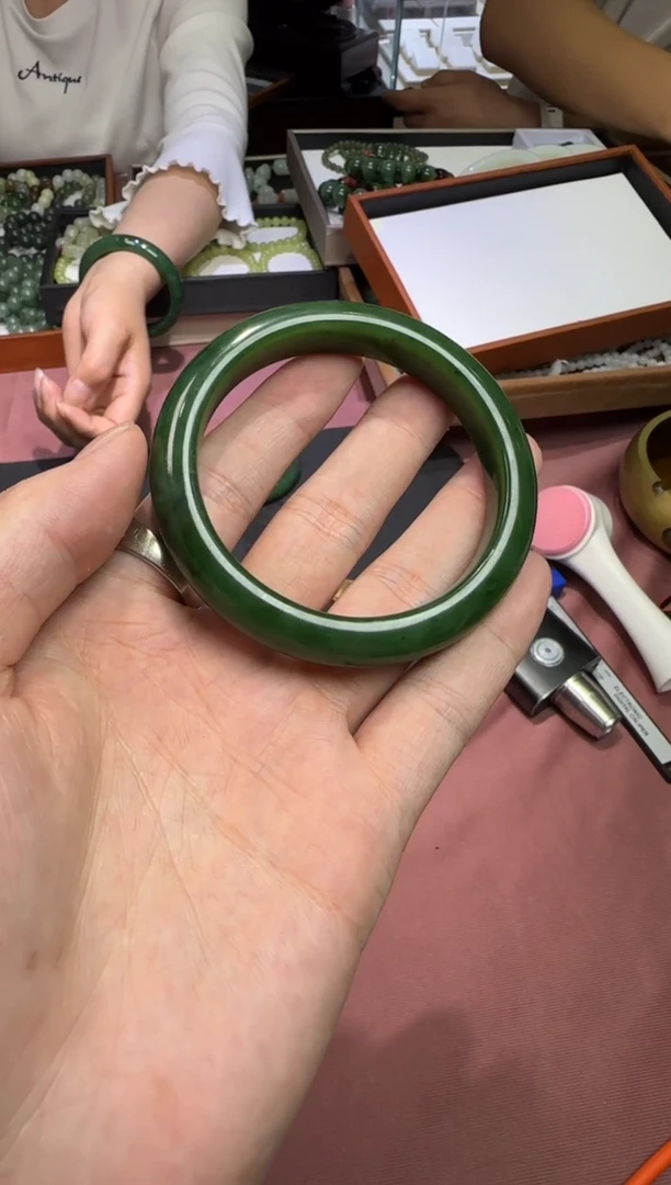 和田玉手镯未镶嵌【钰511】18 7017