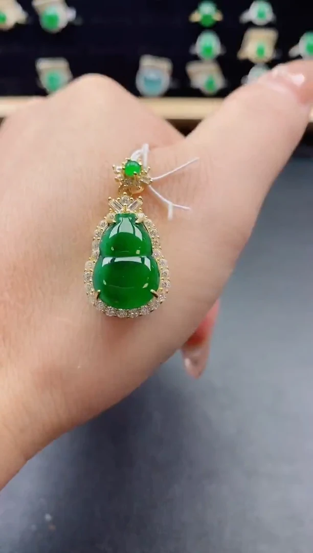 吊坠(不含链)银S925镶嵌翡翠1