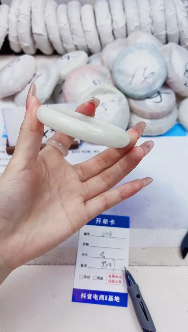 石英质玉手镯未镶嵌408-翠玉-圈口56