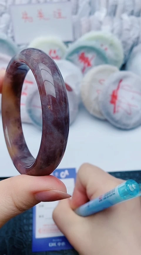 未镶嵌手镯石英质玉w14+59-60