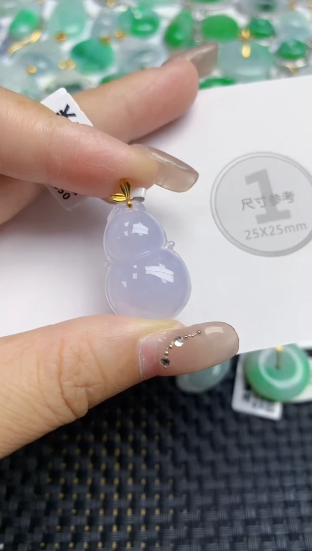 颈饰18K金镶嵌翡翠天然缅甸A货翡翠百元以上9元证书费自理