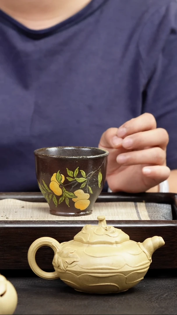 茶壶紫砂主人杯 柴烧