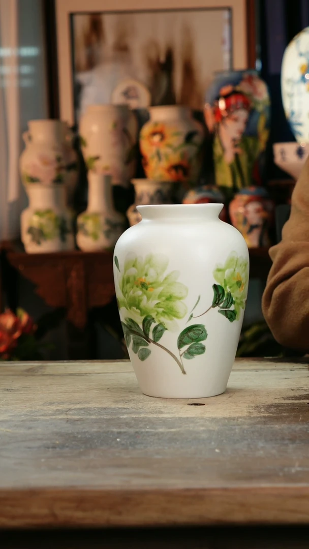 【闪购商品】瓷片景德镇纯手工釉下彩精品花瓶