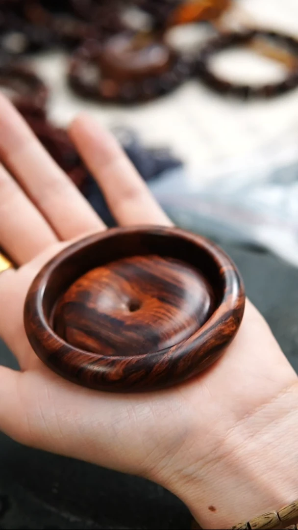 黄花梨/降香黄檀手串/手链海南黄花梨54MM圈口一套出