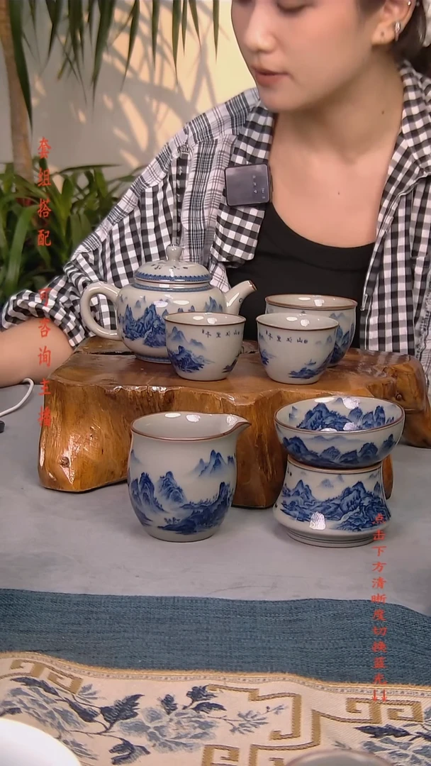 简装家用款6件套 老陶泥开片纹陶瓷茶具
