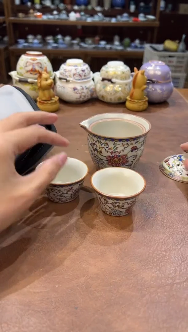 真的很便宜会开片的旅行茶具